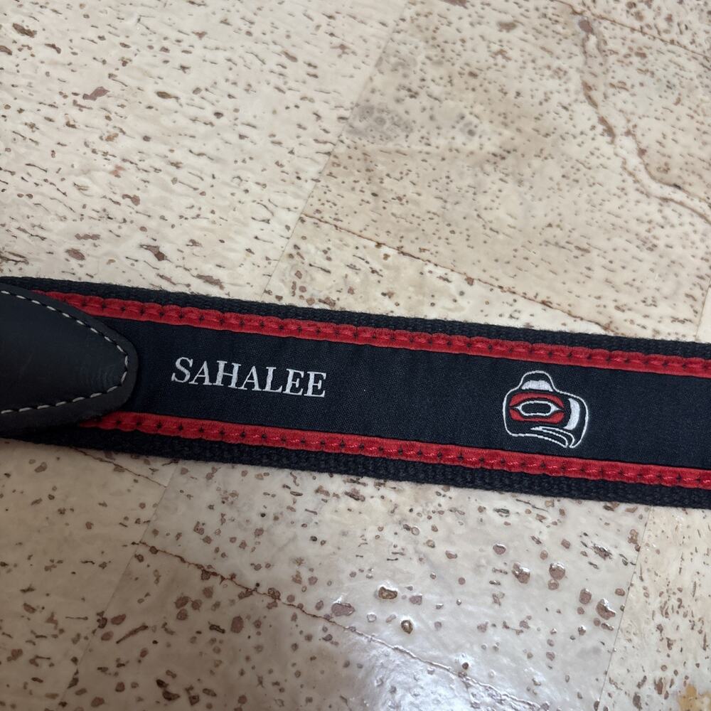 Sahalee Country Club Leather & Webbing Logo Golf Belt Sammamish WA 32/80 USA - Picture 4 of 8